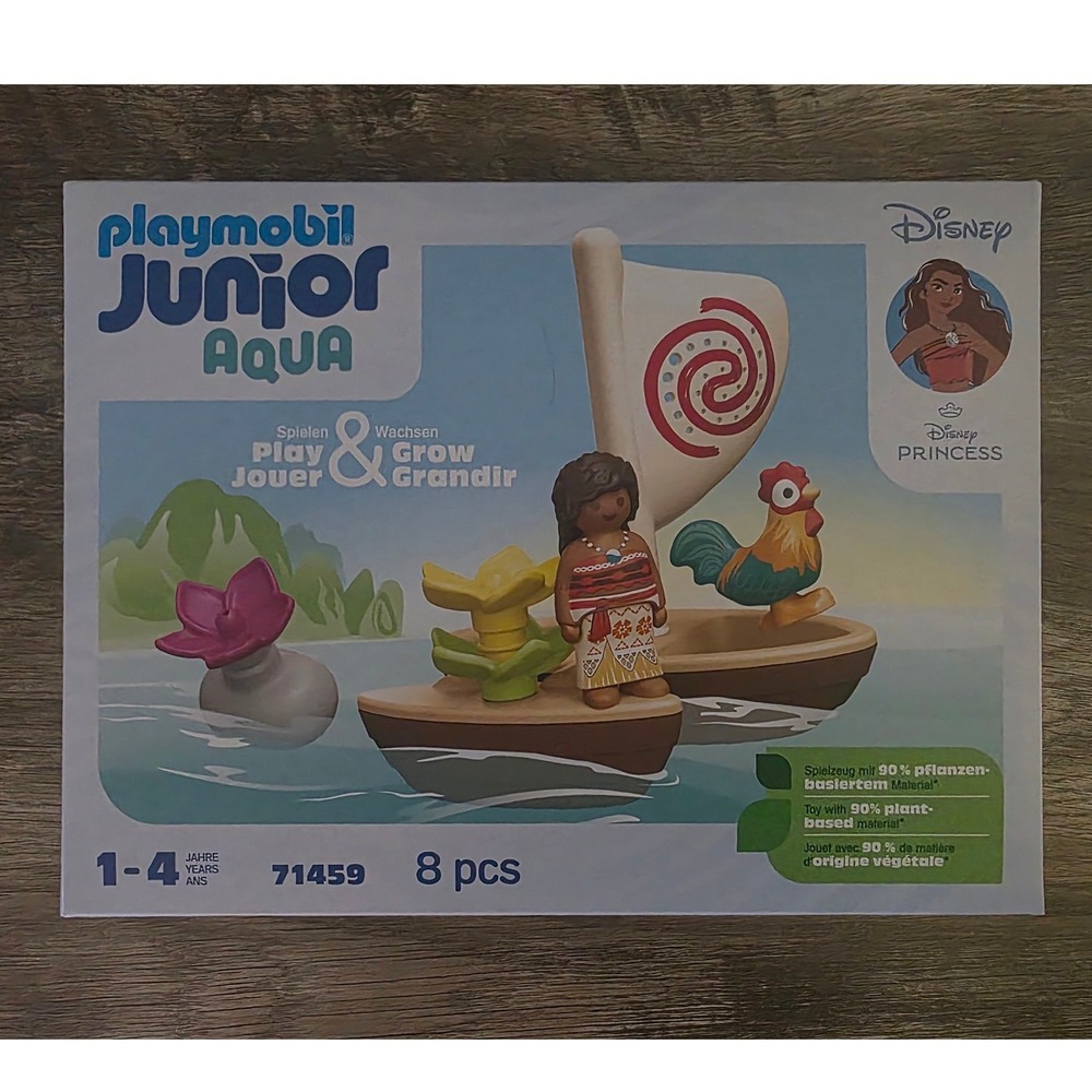 Playmobil Junior AQUA Disney Princess Moana Boat Trip Set Ages 1-4 NEW